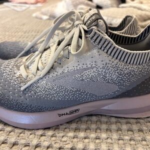 Brooks Gray and Lavender Levitate Running Shoes